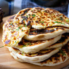 Cheese-Garlic Naan